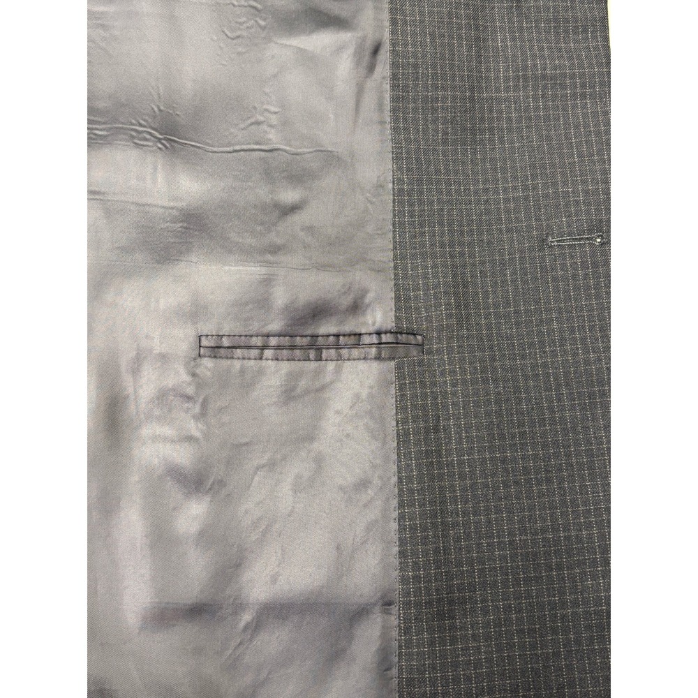 Canali Proposta Mens Charcoal Windowpane Wool Blazer Made in Italy Size 58 L - Picture 6 of 15